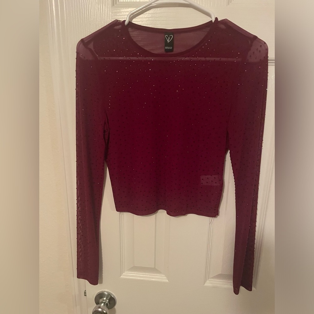 Windsor burgundy crop top
